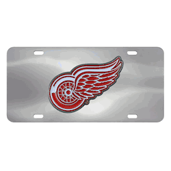 Detroit Red Wings 3D Stainless Steel License Plate