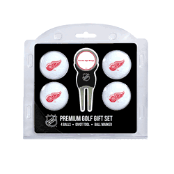 Detroit Red Wings 4 Ball Gift Set + Divot Tool & Marker