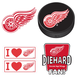 Detroit Red Wings 5 pack of 4 inch Decals