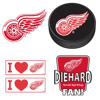 Detroit Red Wings 5 pack of 4 inch Decals