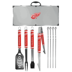 Detroit Red Wings 8 pc Logo BBQ Set