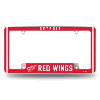 Detroit Red Wings Alternate Design All Over Chrome Frame