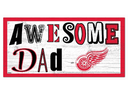 Detroit Red Wings Awesome Dad 6x12 Sign