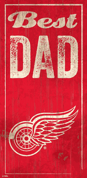 Detroit Red Wings Best Dad 6x12 Sign