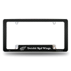Detroit Red Wings Black 12" x 6" Chrome All Over Automotive License Plate Frame