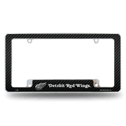 Detroit Red Wings Black 12" x 6" Chrome All Over Automotive License Plate Frame for Car/Truck/SUV