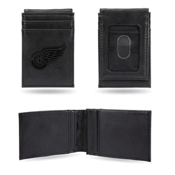 Detroit Red Wings Black Laser Engraved Front Pocket Wallet