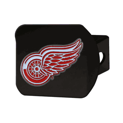 Detroit Red Wings Black Metal Hitch Cover - 3D Color Emblem