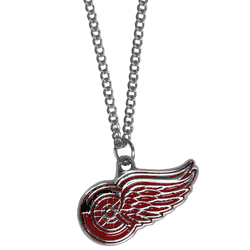 Detroit Red Wings Chain Necklace with Small Charm