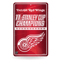 Detroit Red Wings Champ 11" x 17" Metal Home Dcor Sign