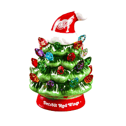 Detroit Red Wings Christmas Tree 4 Inch LED Tabletop