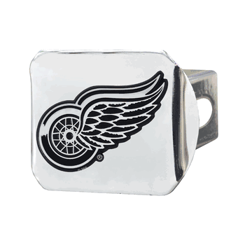Detroit Red Wings Chrome Metal Hitch Cover with Chrome Metal 3D Emblem