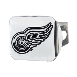 Detroit Red Wings Chrome Metal Hitch Cover with Chrome Metal 3D Emblem
