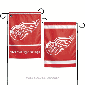 Detroit Red Wings Flag 12x18 Garden Style 2 Sided