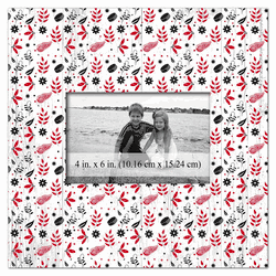 Detroit Red Wings Floral Pattern 10x10 Frame