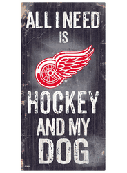 Detroit Red Wings Hockey and My Dog Sign