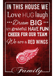 Detroit Red Wings In This House 17x26