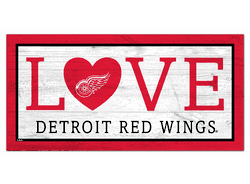 Detroit Red Wings Love 6x12 Sign
