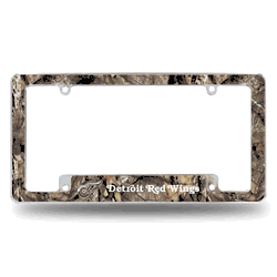 Detroit Red Wings Mossy Oak 12" x 6" Chrome All Over Automotive License Plate Frame for Car/Truck/SUV