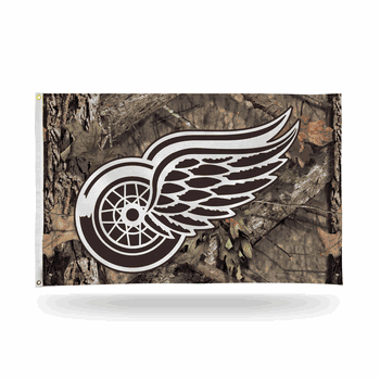 Detroit Red Wings / Mossy Oak Camo Break-Up Country Banner Flag (3X5)