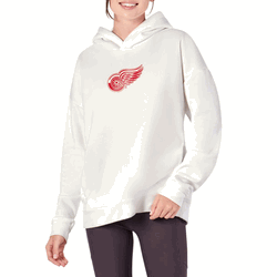 Detroit Red Wings NHL Kadi Hoodie with Zipper Pockets White Medium