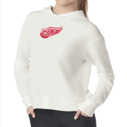 Detroit Red Wings NHL Kadi Waffle Hoodie Coconut Cream Medium