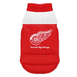 Detroit Red Wings Pet Parka Puff Vest Extra Small