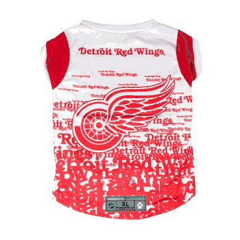 Detroit Red Wings Pet Performance Tee Shirt Xtra Large