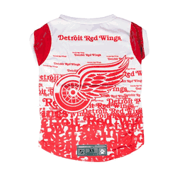 Detroit Red Wings Pet Performance Tee Shirt Xtra Small