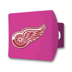 Detroit Red Wings Pink Metal Hitch Cover with  3D Color Emblem