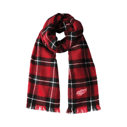 Detroit Red Wings Plaid Blanket Scarf LR-BLK