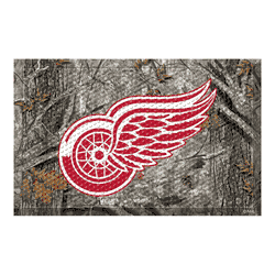 Detroit Red Wings Rubber Scraper Door Mat Camo