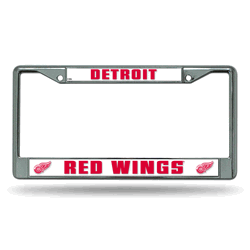 Detroit Red Wings Standard Chrome Frame with Plastic Inserts 12" x 6" Car/Truck Auto Accessory