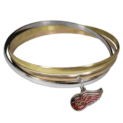 Detroit Red Wings Tri-color Bangle Bracelet