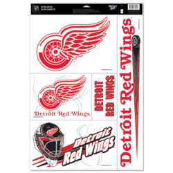 Detroit Red Wings Ultra Decal 11in x 17in Multi Logo