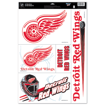 Detroit Red Wings Ultra Decal 11in x 17in Multi Logo
