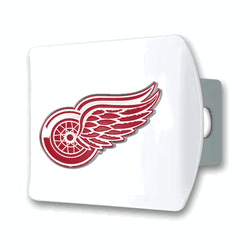 Detroit Red Wings White Metal Hitch Cover with  3D Color Emblem