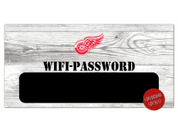 Detroit Red Wings Wifi Password 6x12 Sign