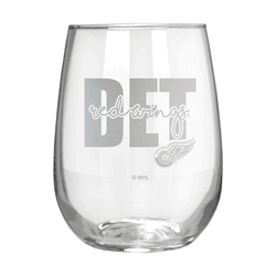 Detroit Redwings 17oz Stemmless Wine Glass