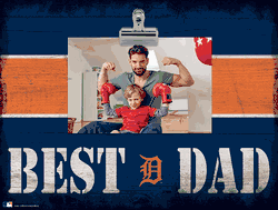 Detroit Tigers 10" x 8" Best Dad with Stripe Clip Frame