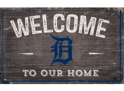 Detroit Tigers 11x19 Welcome to our Home Sign