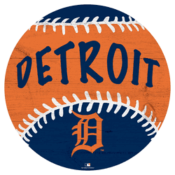 Detroit Tigers 12" Baseball Cutout Sign with City Name