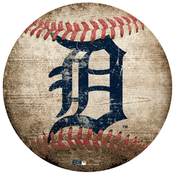 Detroit Tigers 12" Baseball Shaped Sign