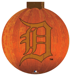 Detroit Tigers 12 in. Halloween Pumpkin Sign