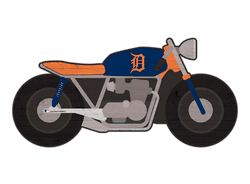 Detroit Tigers 12" Motorcycle Cutout Wood Sign