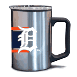 Detroit Tigers 15oz Stripe Plastic Wall Stainless Mug