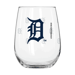 Detroit Tigers 16oz Satin Etch Curved Beverage Glass