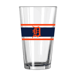 Detroit Tigers 16oz Stripe Pint Glass