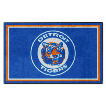 Detroit Tigers 4ft. x 6ft. Plush Area Rug1964