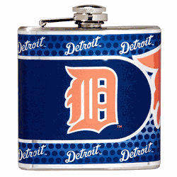 Detroit Tigers 6oz Stainless Steel Flask with Metallic Graphics